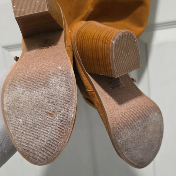 Cityclassified Brown Over-the-Knee Womens Boots Faux Suede - Picture 9 of 11